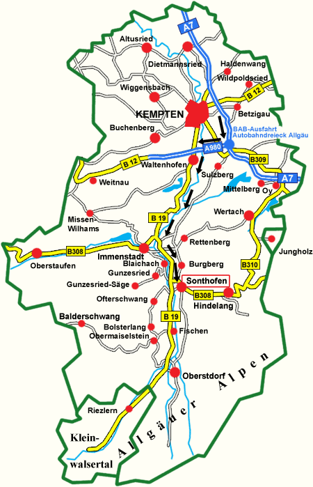 Karte Oberallgäu